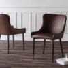 luxe brown chairs roomset