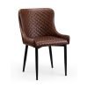 luxe brown leather chair