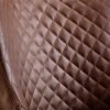 luxe brown leather chair back detail