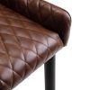 luxe brown leather chair seat detail