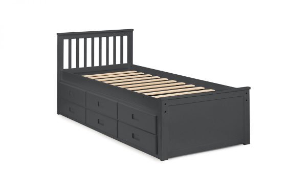 maisie bed closed slats anthracite