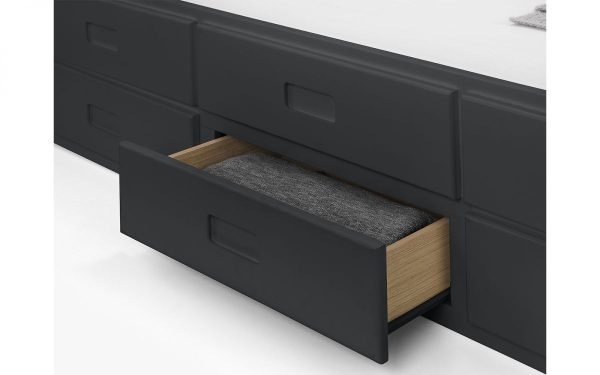 maisie bed open drawer anthracite