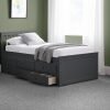 maisie bed roomset drawers open anthracite