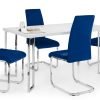 manhattan table blue calabria cantilever chairs