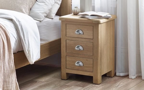 mem memphis limed oak drawer bedside alternative handles roomset