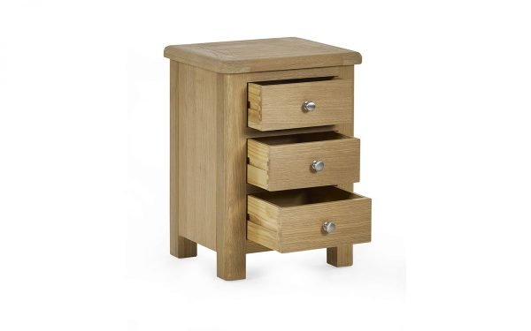 mem memphis limed oak drawer bedside cutout