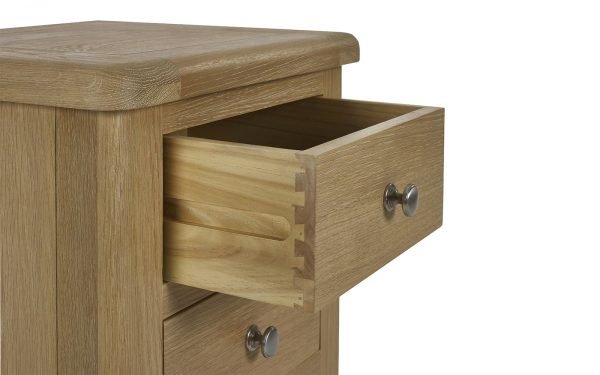 mem memphis limed oak drawer bedside detail