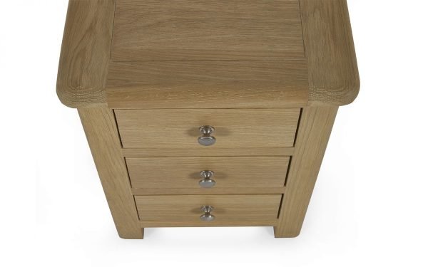 mem memphis limed oak drawer bedside detail