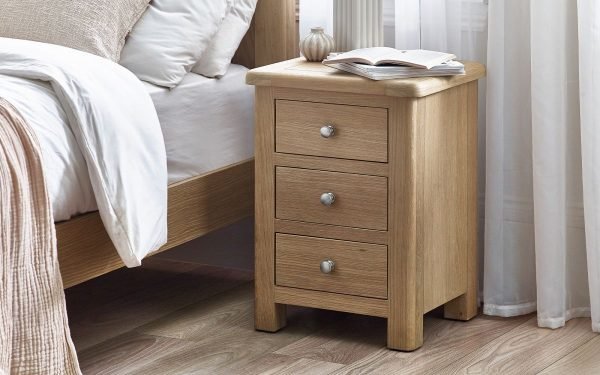 mem memphis limed oak drawer bedside roomset