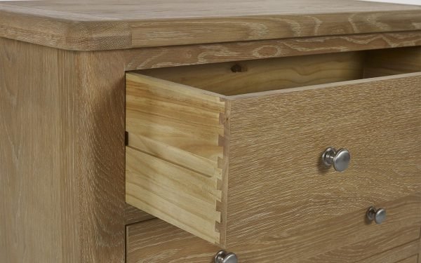 mem memphis limed oak drawer chest detail