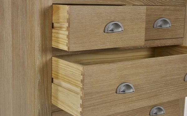 mem memphis limed oak drawer chest alternative handles detail