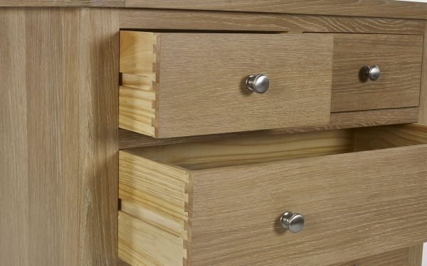 mem memphis limed oak drawer chest detail