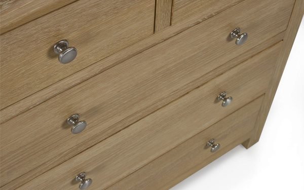 mem memphis limed oak drawer chest detail