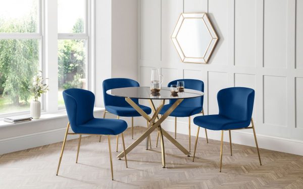 montero round table harper blue chairs roomset