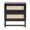 padstow black drawer bedside front