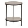 sta staten circular lamp table with shelf cutout