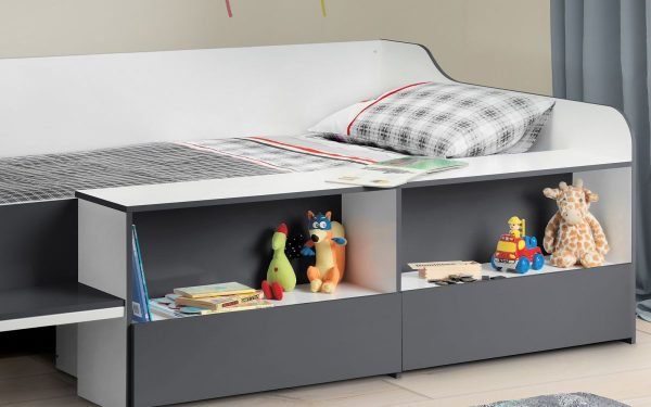 ste stella low sleeper charcoal white detail