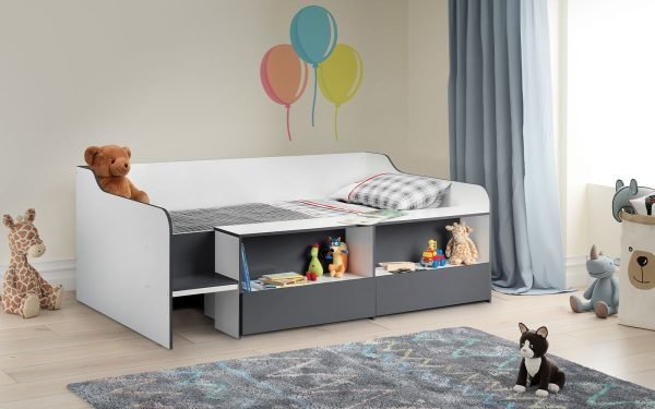 ste stella low sleeper charcoal white roomset