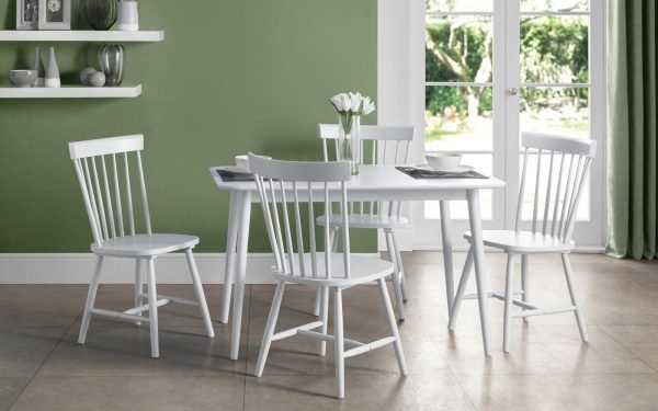 torino dining set white roomset