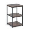 tribeca tall narrow side table walnut