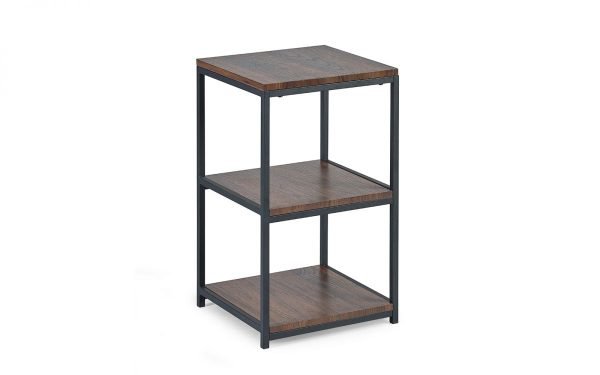 tribeca tall narrow side table walnut