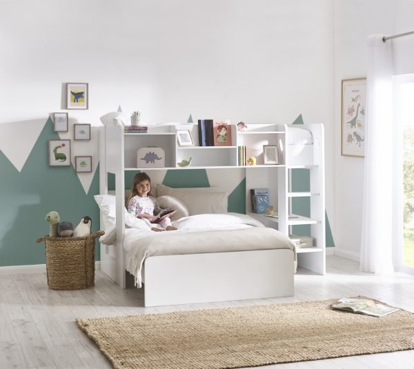 OWE Owen Midsleeper with Underbed All White Roomset