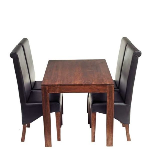 mango dining set cm with leather chairs jpg