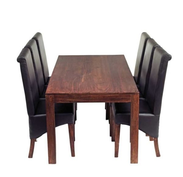 mango large dining set leather chairs jpg